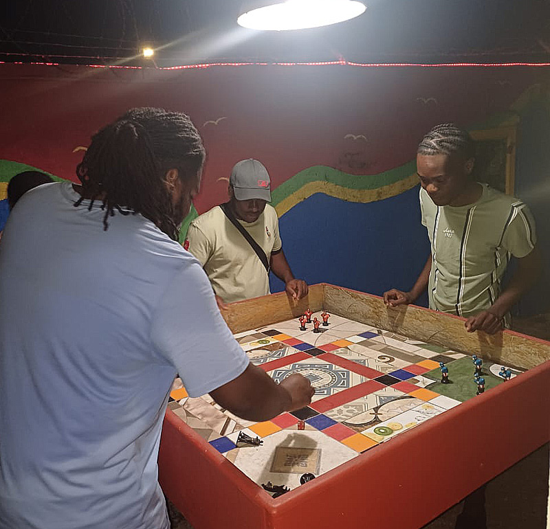 Unity Club games inside SS Unity Club restaurant in Linstead St. Catherine Jamaica”